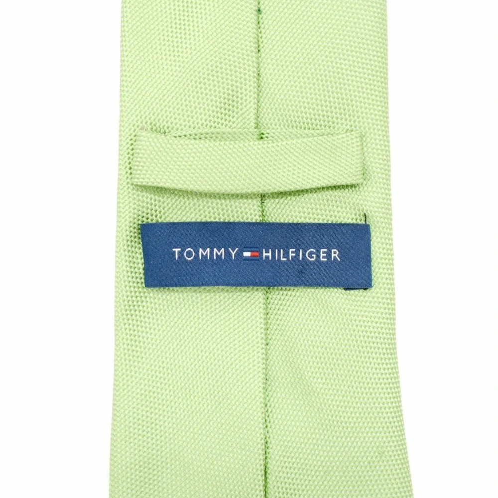 Tommy Hilfiger Two Tone Green Blue Woven‎ Silk Tie